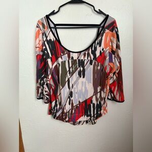 Anthropologie Abstract Print Women's Top